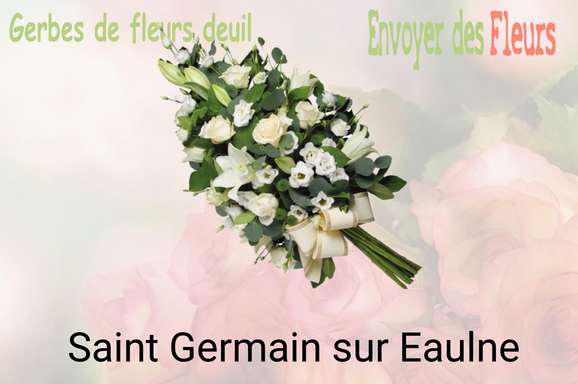 Gerbe de fleurs de deuil livrée à Saint-Germain-sur-Eaulne